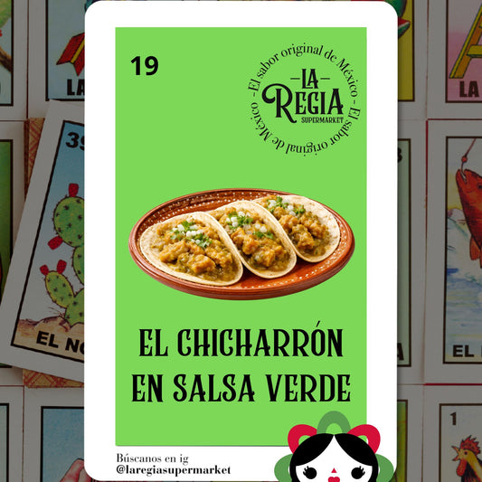 Fotografía ilustrativa de el chicharron en salsa verde de La Regia, ingrediente para ideas de platillos