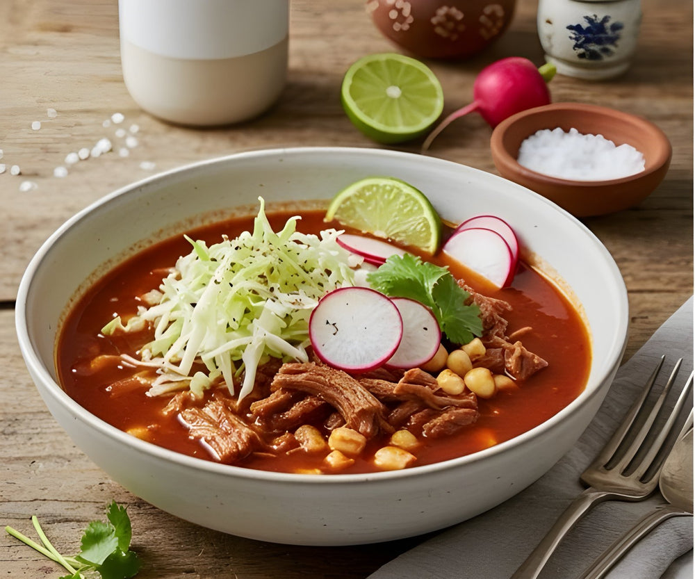 Pozole rojo tradicional